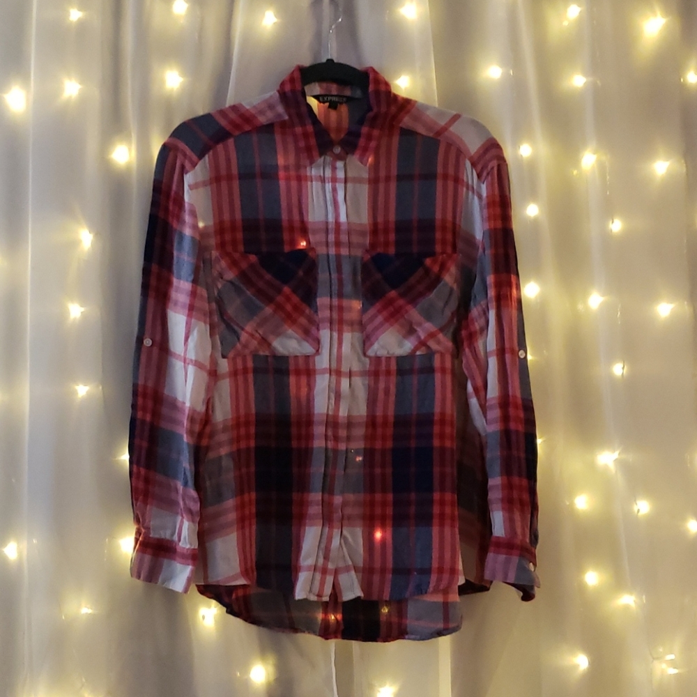 express red plaid shirt